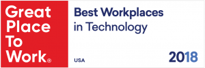 Great Places to Work, 2018 Best Workplaces in Technology logo 