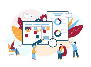 Illustration of kanban board.